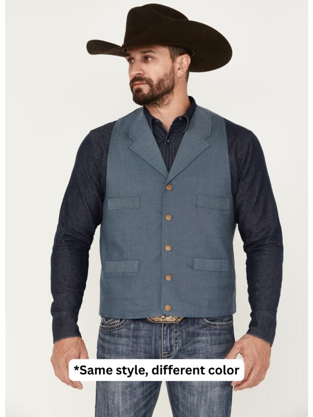 Scully Men's Western Ranchwear Navy Vest - Size XLT